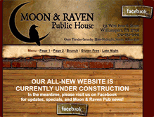 Tablet Screenshot of moonandravenpub.com